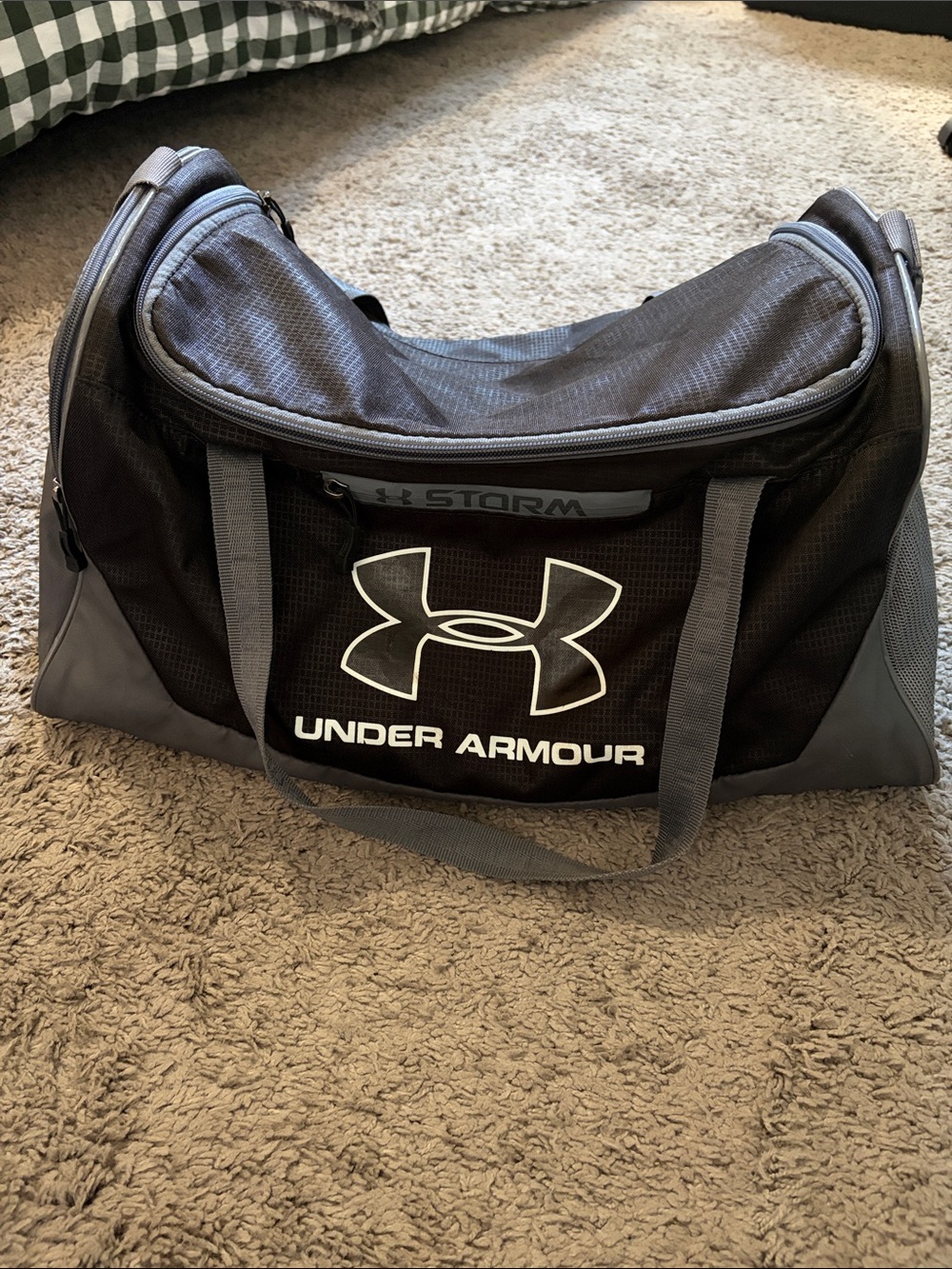Under Armour Black and Gray Duffel Bag